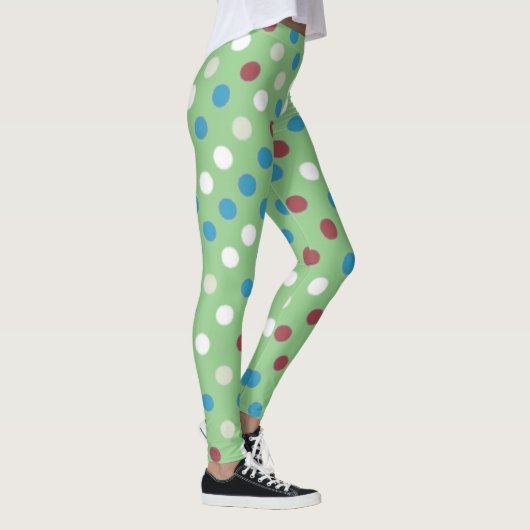 Polka Dot Groene Leggings (Rechts)