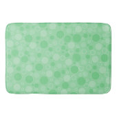 Polka dot groene tinten retro sixties badmat (Voorkant)