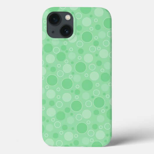 Polka dot groene tinten retro sixties Case-Mate iPhone case (Achterkant)