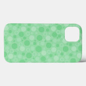 Polka dot groene tinten retro sixties Case-Mate iPhone case (Achterkant (horizontaal))