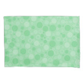 Polka dot groene tinten retro sixties kussensloop (Voorkant)
