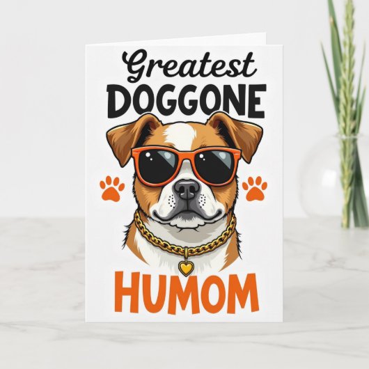 Polka Dot Grootste Hond Moeder Kaart (Voorkant)