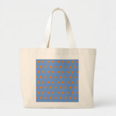 Polka Dot Grote Canvas tas (Denim Blauw & Sinaasap (Voorkant)