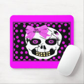 Polka-dot Halloween Girl Scull Muismat (Met muis)
