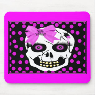 Polka-dot Halloween Girl Scull Muismat
