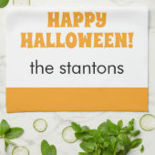 Polka Dot Halloween Witch Kitchen Towel Theedoek (Gevouwen)