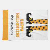 Polka Dot Halloween Witch Kitchen Towel Theedoek (Horizontaal)
