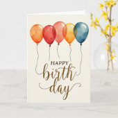 Polka Dot Happy Ballonnen Kaart (Gele Bloem)
