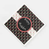 Polka Dot Happy Birthday Papieren servetten (Hoek)
