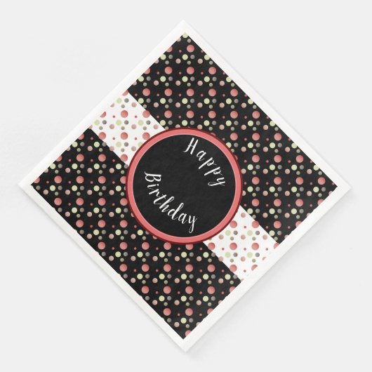  Polka Dot Happy Birthday Papieren servetten (Hoek)