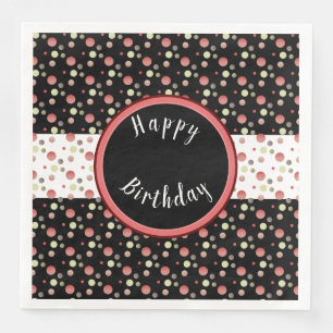  Polka Dot Happy Birthday Papieren servetten