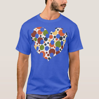 Polka Dot Heart met AUTUMN MULTICOLOR POLKADOT BA T-shirt