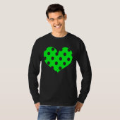 Polka Dot Heart Plain Color BRIGHT GREEN T-shirt (Voorkant volledig)