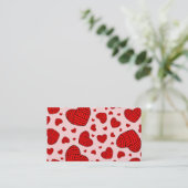 Polka Dot Heart Shaped Balls of Yarn (rood en roze Visitekaartje (Staand voorkant)