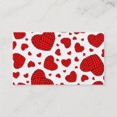 Polka Dot Heart Shaped Balls of Yarn (rood) Visitekaartje (Voorkant)