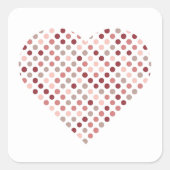 Polka Dot Heart Sticker (Voorkant)