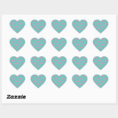 Polka Dot Heart Stickers (Aqua & Roze) (Vel)