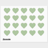 Polka Dot Heart Stickers (Sage Green & Pastel Pink (Vel)