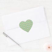 Polka Dot Heart Stickers (Sage Green & Pastel Pink (Envelop)