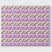Polka Dot Hearts Custom Photo Cadeaupapier (Vlak)