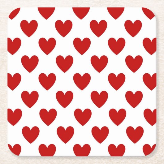 Polka Dot Hearts Kartonnen Onderzetters (Voorkant)