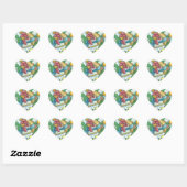 POLKA DOT HEN, CHICKEN STICKERS Hart, blad (Vel)