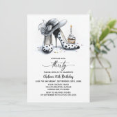 Polka Dot High Heel Shoes 30th Birthday Kaart (Staand voorkant)