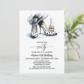 Polka Dot High Heel Shoes 60th Birthday Kaart (Staand voorkant)