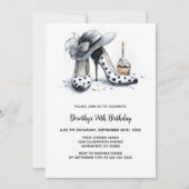 Polka Dot High Heel Shoes Birthday Party Kaart (Voorkant)