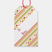 Polka Dot Holiday Gift Labels Cadeaulabel (Achterkant)