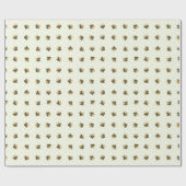 Polka Dot Honey Bees Antiek White Cadeaupapier (Vlak)