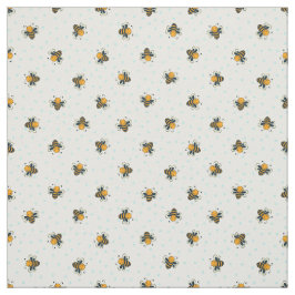 Polka Dot Honey Bees Antiek White Stof