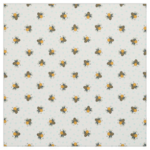 Polka Dot Honey Bees Antiek White Stof