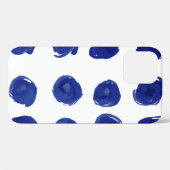 Polka dot, indigo blauwe waterverf. Case-Mate iPhone case (Achterkant (horizontaal))