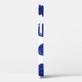 Polka dot, indigo blauwe waterverf. Case-Mate iPhone case (Achterkant / Links)