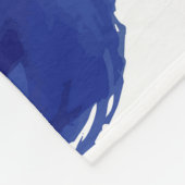 Polka dot, indigo blauwe waterverf. fleece deken (Hoek)