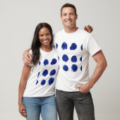 Polka dot, indigo blauwe waterverf. t-shirt (Unisex)
