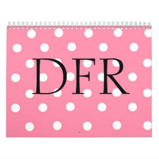 Polka Dot Initialen Calender Kalender