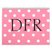 Polka Dot Initialen Calender Kalender (Hoes)