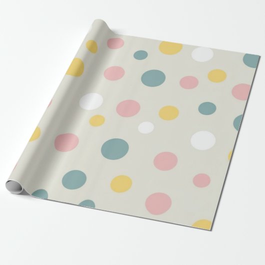 Polka dot inpakpapier (Uitgerold)