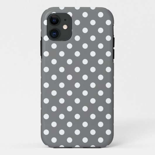 Polka Dot iPhone 5/5S Hoesje in Titaniumgrijs (Achterkant)