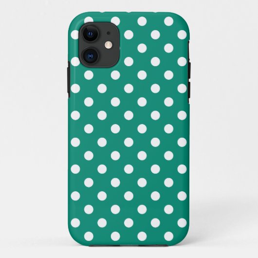 Polka Dot iPhone 5/5S Hoesje in Ultramarine Green (Achterkant)