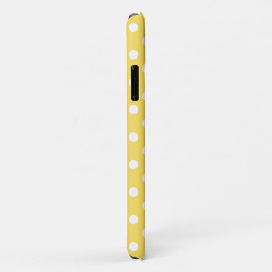 Polka Dot iPhone, Plus & Pro hoesje in Lemon Yello (Achterkant/rechts)