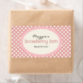 Polka Dot Jam Jar Labels, Aangepast Etiket (Insitu)