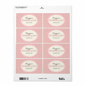 Polka Dot Jam Jar Labels, Aangepast Etiket (Full Sheet)