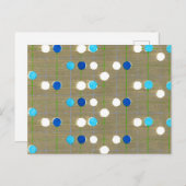 Polka Dot Japanse houtsnede Textiel Briefkaart (Voorkant / Achterkant)