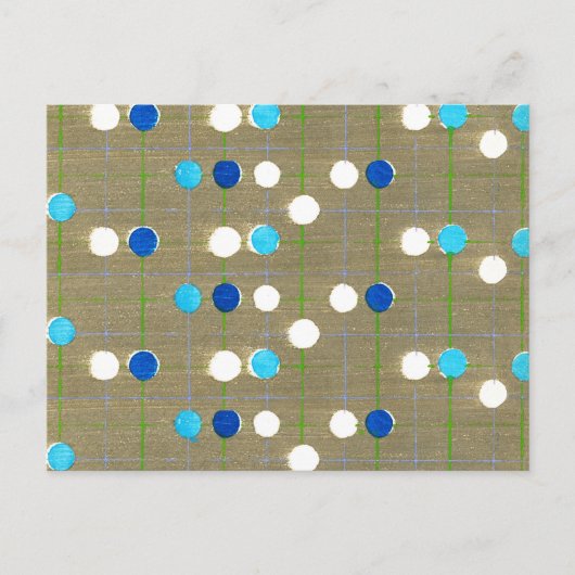 Polka Dot Japanse houtsnede Textiel Briefkaart (Voorkant)