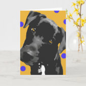 Polka Dot Kaart (Gele Bloem)