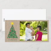 Polka Dot kerstboom Feestdagenkaart (Voorkant / Achterkant)