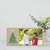 Polka Dot kerstboom Feestdagenkaart (Staand voorkant)